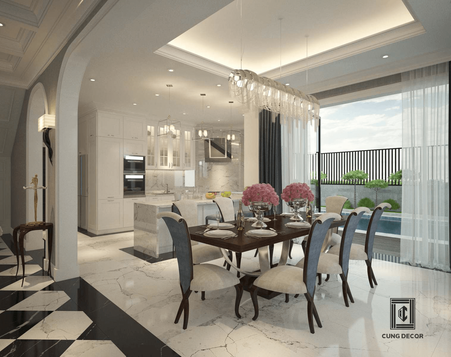 thiết kế nội thất phòng bếp 9