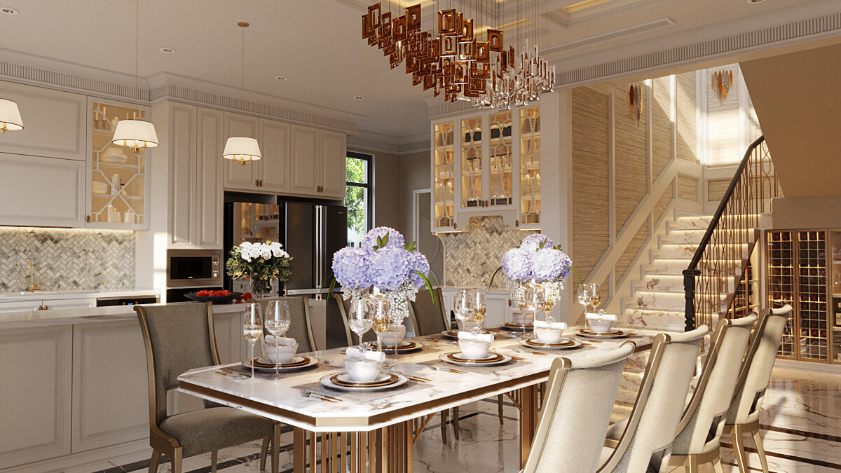 Mẫu thiết kế nội thất phong cách tân cổ điển