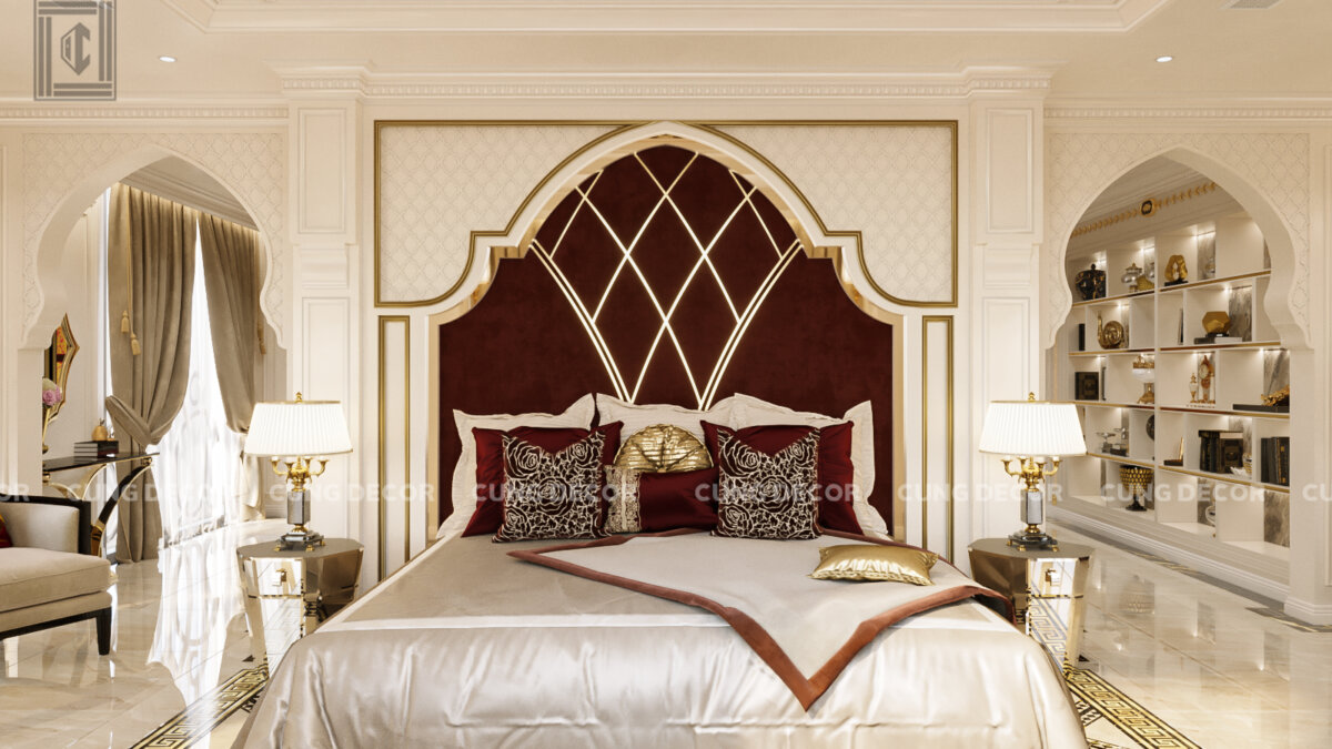 Thiết kế phòng ngủ biệt thự theo phong cách Morocco độc đáo